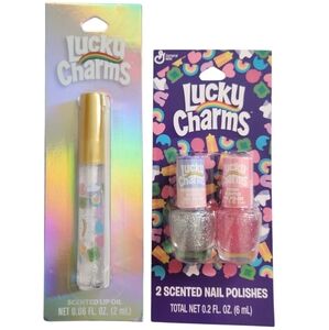 General Mills Lucky Charms‎ Scented Lip Oil and Nail Polish Set Womens Gloss